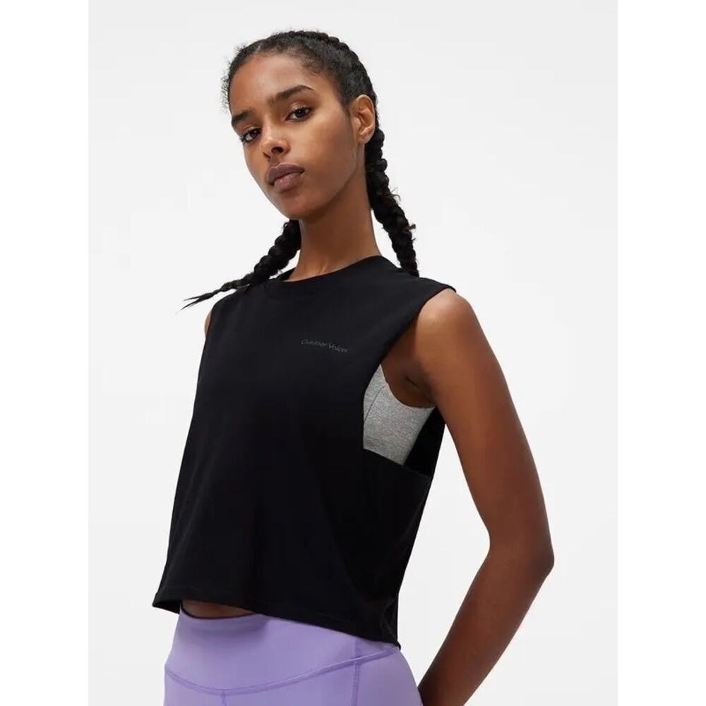 Outdoor Voices Black Everyday Boyfriend Tank Top